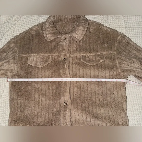 HALARA Women’s Long Sleeve Casual Sherpa Jacket in Cream NWT - Size Large - Picture 11 of 15